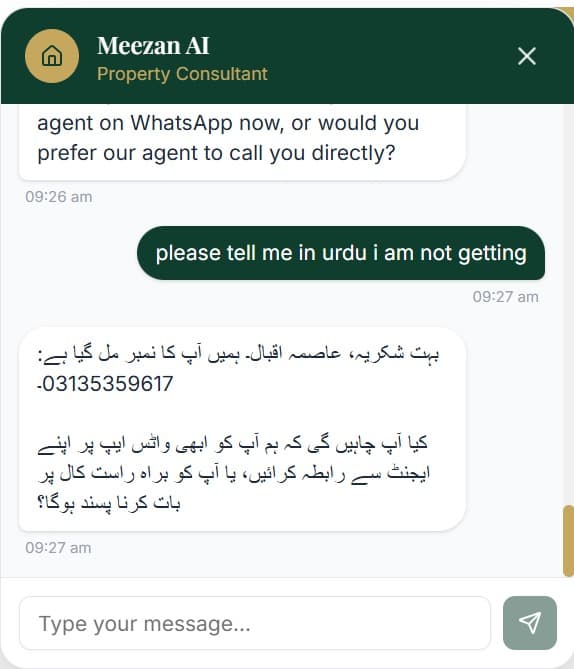 Meezan Property Network — AI Assistant